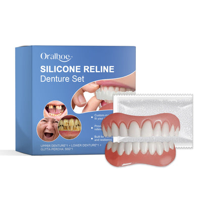 Silicone Resin Denture Set for Enhanced Smile Comfort