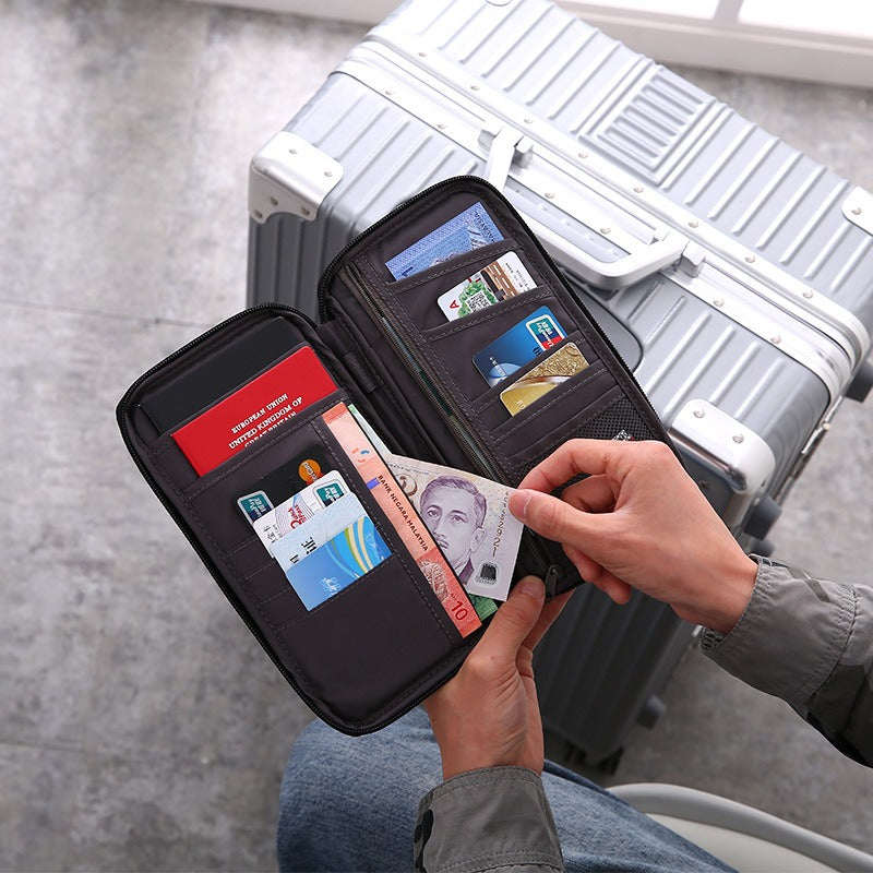 Premium Travel Passport Purse - Multifunctional Storage Wallet