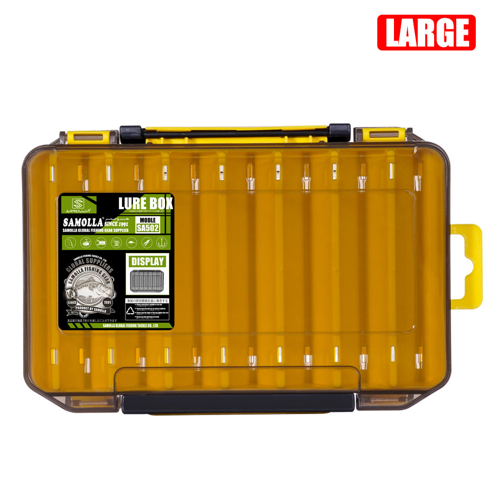 14-Compartment Fishing Tackle Box for Accessories, Lures & Hooks, Double-Sided Organizer. - Korvel