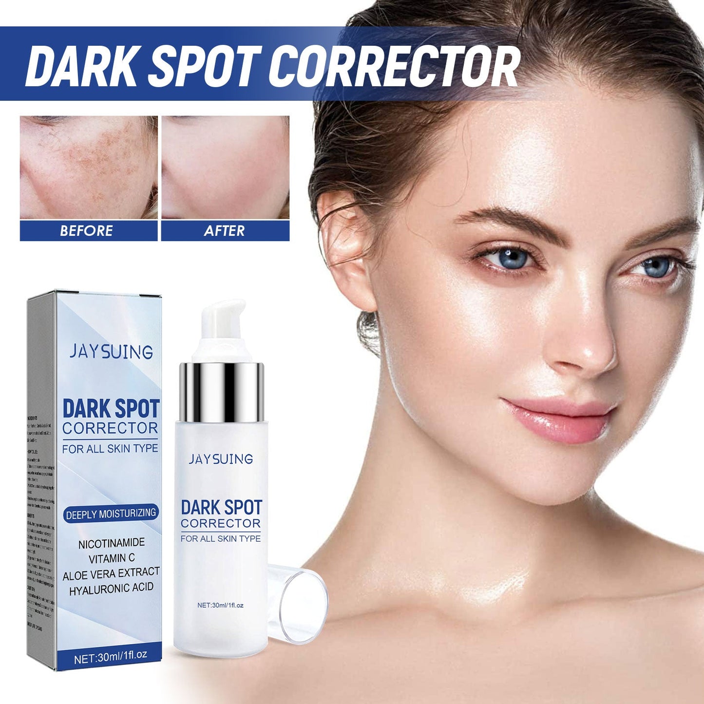 Face Repair Serum, Lightens Spots, Improves Skin Tone, Brightens Skin Face Serum - Korvel