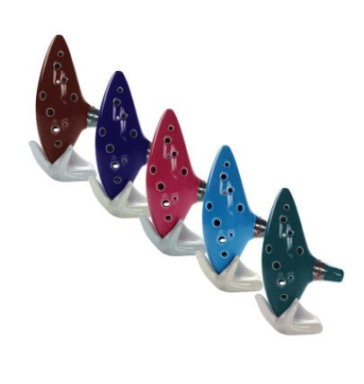 12-Hole Alto Key C Ocarina - Premium Ceramic Musical Instrument