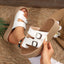 Sandalias de Tobillo de Verano para Mujer - Diseño Casual con Tira en el Dedo