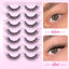 Wispy Natural Mink False Eyelashes - 7 Pairs Cat Eye Style