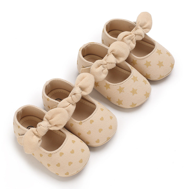 Spring And Autumn Models 0-1 Year Old Baby Toddler Shoes Soft Bottom Baby Shoes Soft Rubber Bottom Breathable Princess Shoes - Korvel