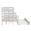 Wood Twin over Full Bunk Bed with Twin Size Trundle  White - Korvel