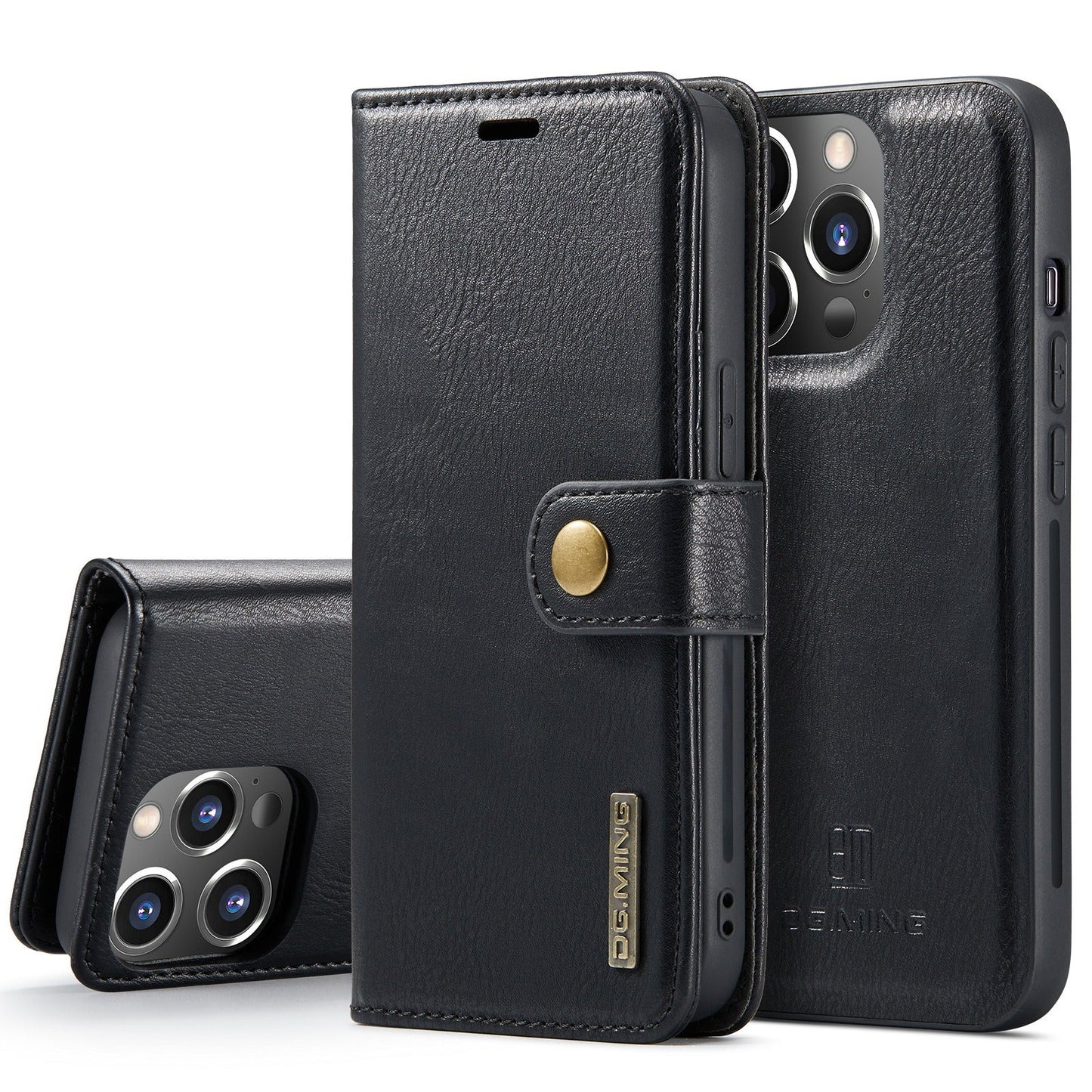 Coque de téléphone magnétique en cuir premium pour iPhone 14 Pro Max et 13 Pro Max