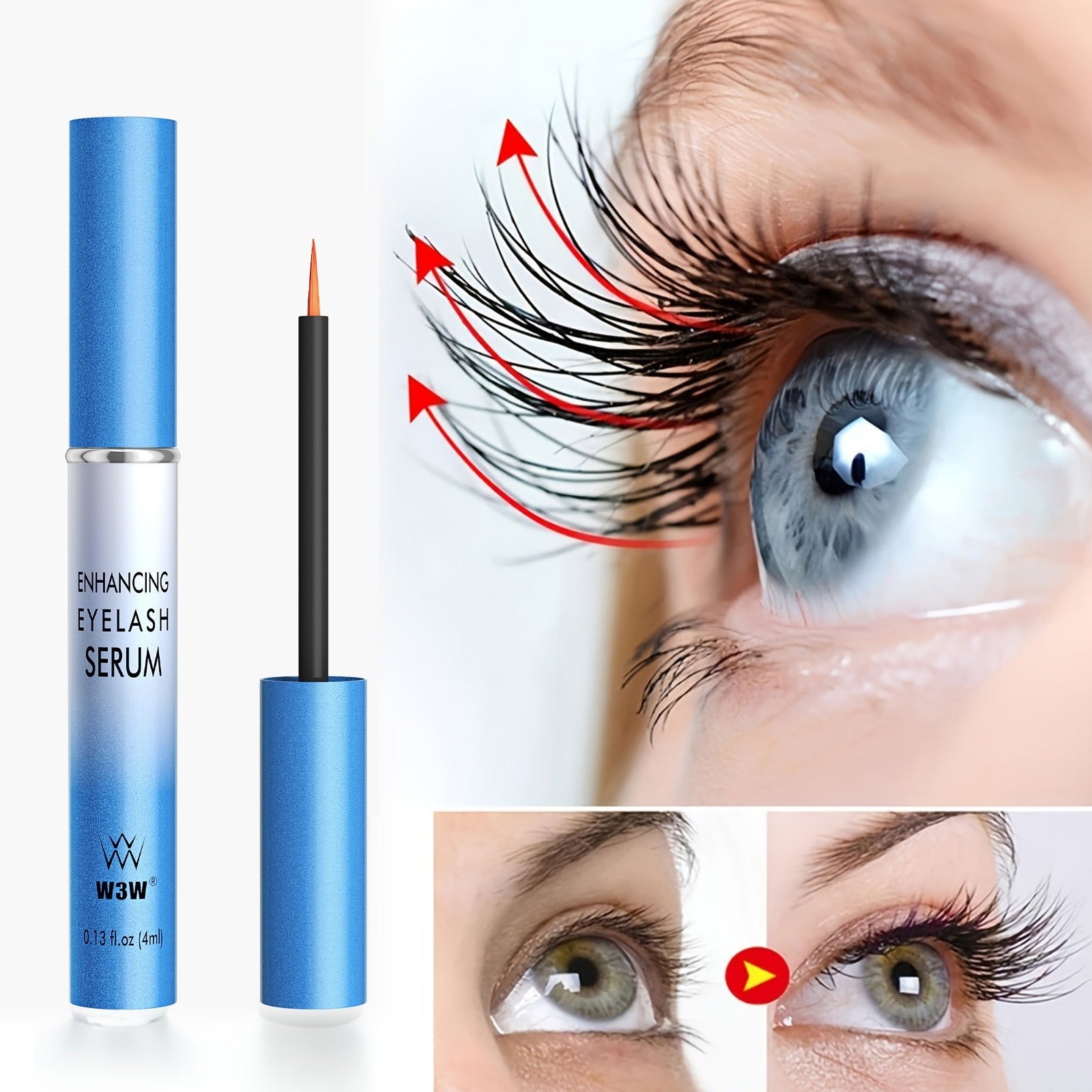 W3W Eyelash serum black thick Eyelash serum long curling - Korvel