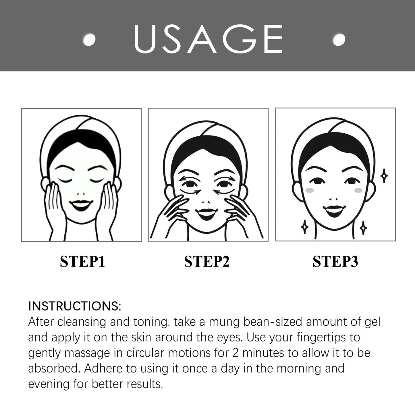 Niacinamide Eye Cream Gel, Reduces Fine Lines And Dark Circles Hydrating And Firming Eye Cream - Korvel