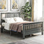 Wood Platform Bed with Headboard and Footboard  Full (Gray) - Korvel