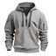 Half zip hoodie hooded sweatshirt with multiple pockets zipper pullover for men's sports and casual sweatshirt for men - Korvel