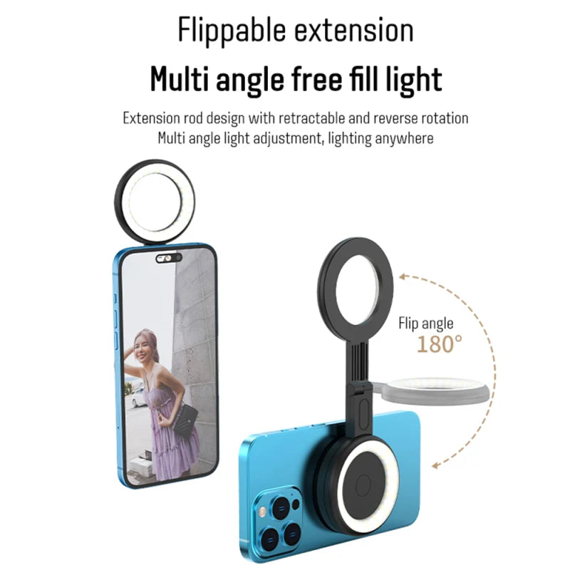 Lumière LED Magnétique pour Photographie Mobile
