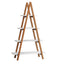 Solid bamboo wood oxford “A”frame ladder display bookshelf - Korvel