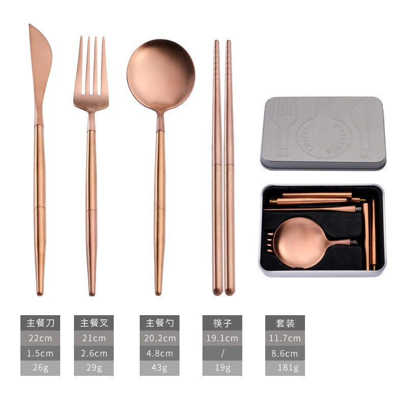 Premium 304 Stainless Steel Portable Flatware Set