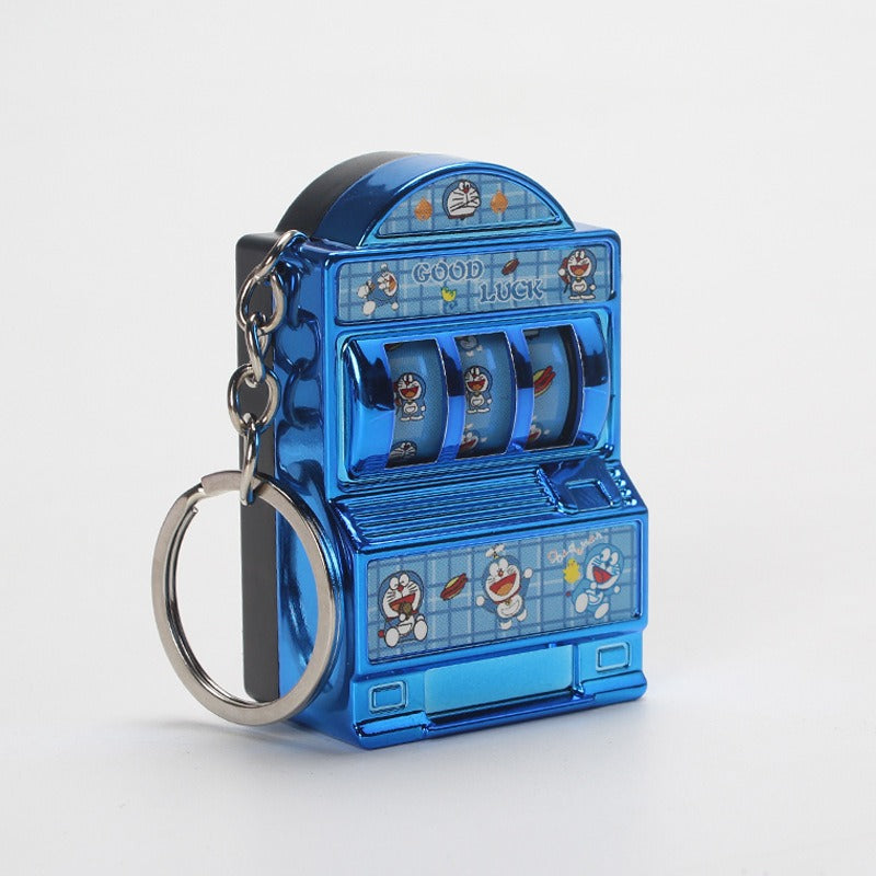 Mini Fruit Machine Keychain Pendant - Fun Slot Game Toy