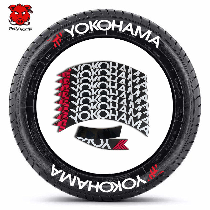 [One-piece set] Tire letter sticker one-piece set One-piece set Suitable for 4 tires No accessories included - Korvel