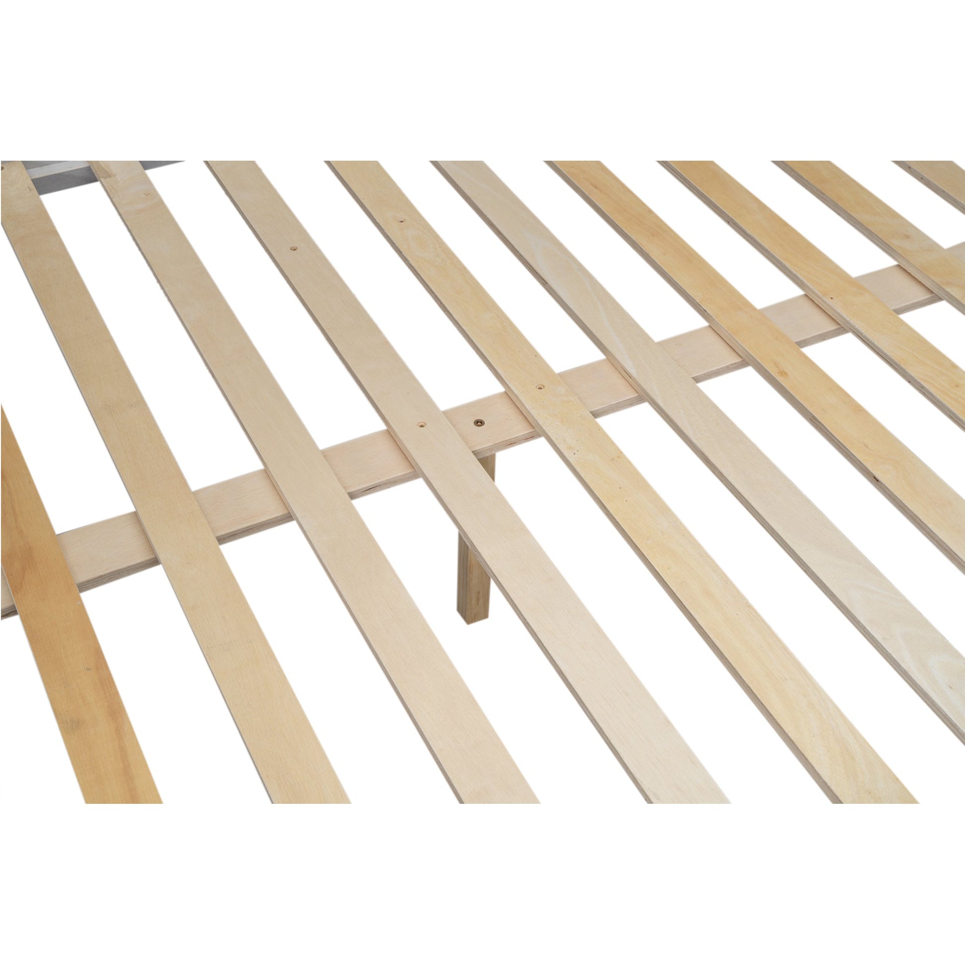 Wood Twin over Full Bunk Bed with Ladder White - Korvel
