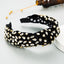 Exaggerated Fashion Hair Bands Female Corduroy Temperament Sweet Hair Ornaments Wide Side Knotted With Diamonds Headband - Korvel