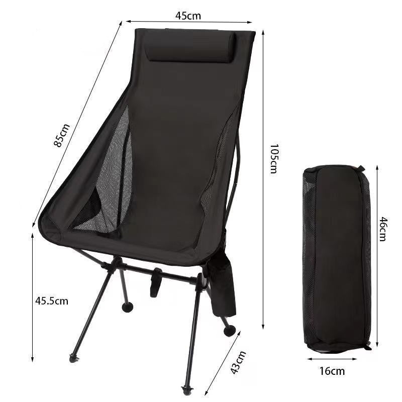 Lightweight Folding Camping Chair with Headrest