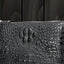 Sac sous le bras en cuir véritable crocodile pour homme A4