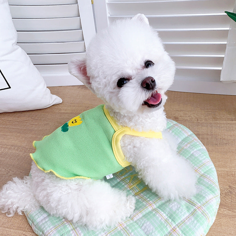 Mile Pet Dog Slim Summer Sheer Schnauzer Pome Teddy Small Dog Bears Cat Clothes - Korvel