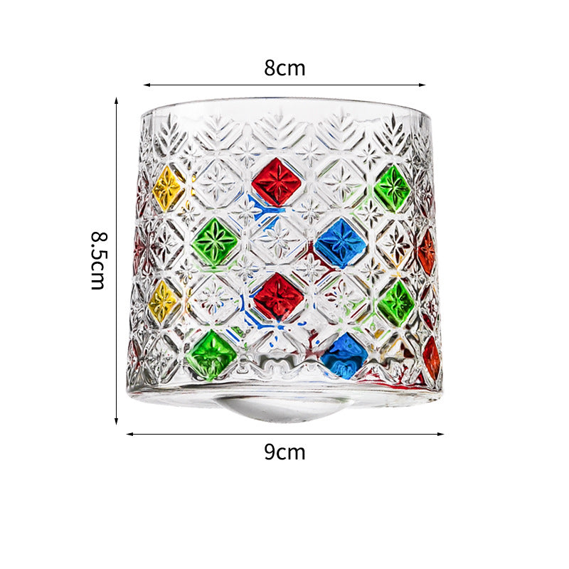 Hand drawn rotating glass cups multiple multi-purpose whiskey glasses rotating glass cups - Korvel