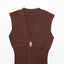 Elegant Casual Commuting Vest V-neck Tank Top for Women withDesign Sense - Korvel