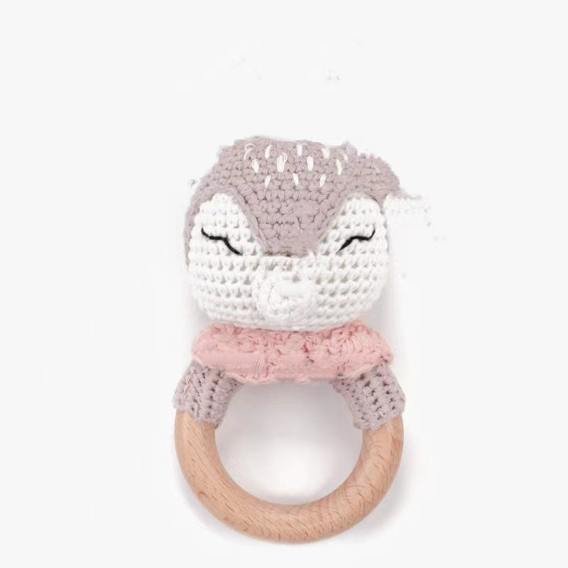 Carving Name Baby Soothing Bell Newborn Gift Bath Gift Knitted Cartoon Doll - Korvel