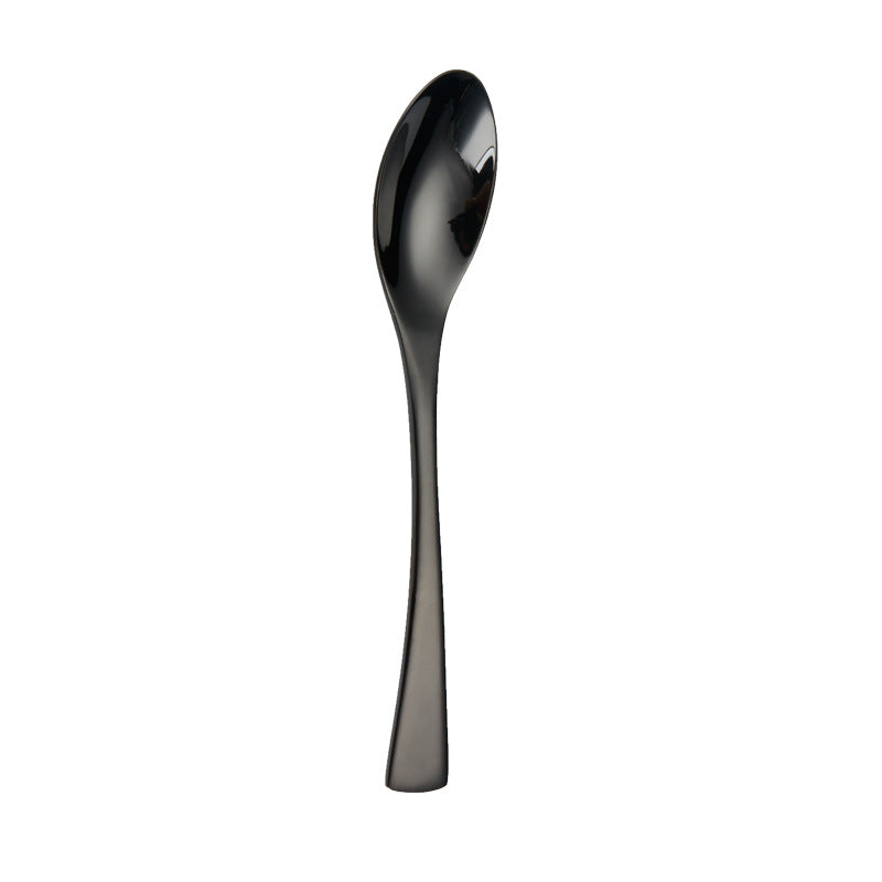 Juego de Cubiertos de Acero Inoxidable Negro de Titanio Premium