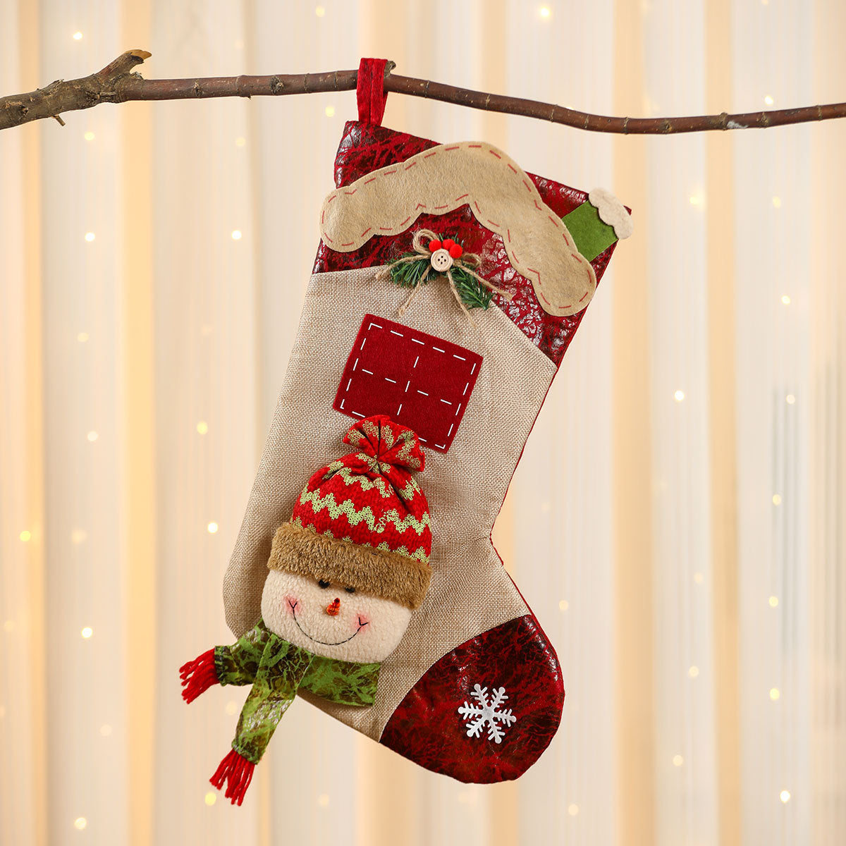 3D Cartoon Christmas Stockings - Festive Holiday Decor
