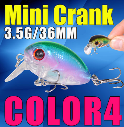 AFISHLURE  36mm 3.5g Crank Bait Hard Plastic Artificial Fishing Lure Fake carp Pesca  Wobbler Leurre Peche  Isca - Korvel