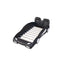 Twin Size Race Car-Shaped Platform Bed with Wheels - Black