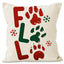 Christmas striped pillow cover linen black cat print pillowcase home holiday decoration cushion cover - Korvel
