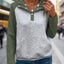 Contrast Textured Long Sleeve Sweatshirt - Korvel