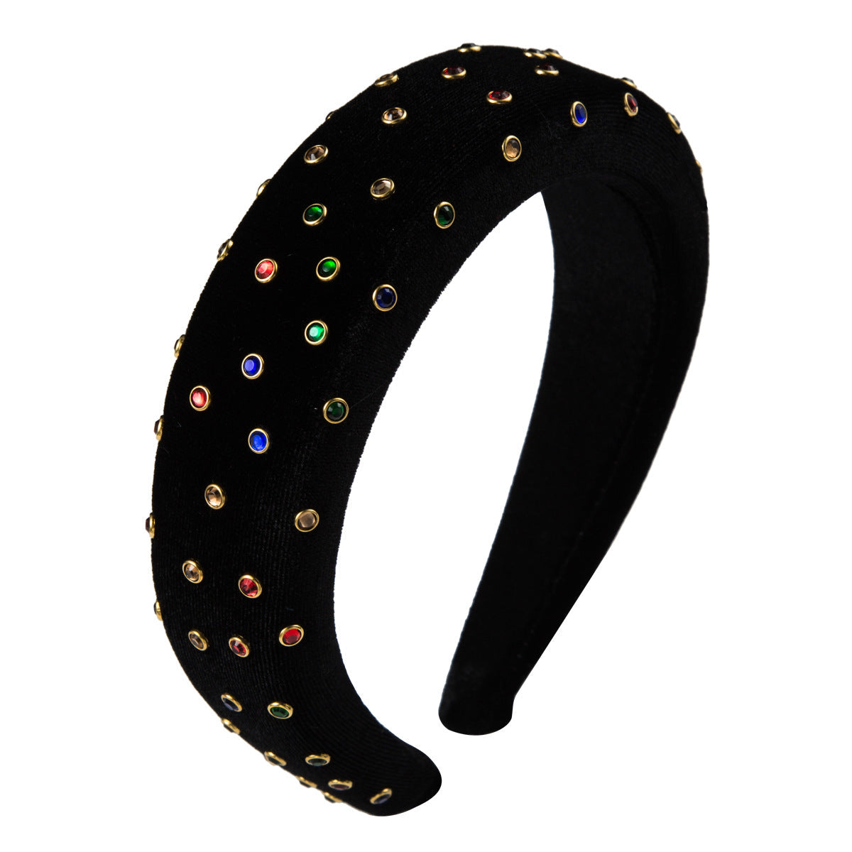 Thickened Sponge Gold Velvet Cloth Headband Female Ins Style Bag Cloth Wide-Brimmed Headband Catwalk Hair Accessories - Korvel