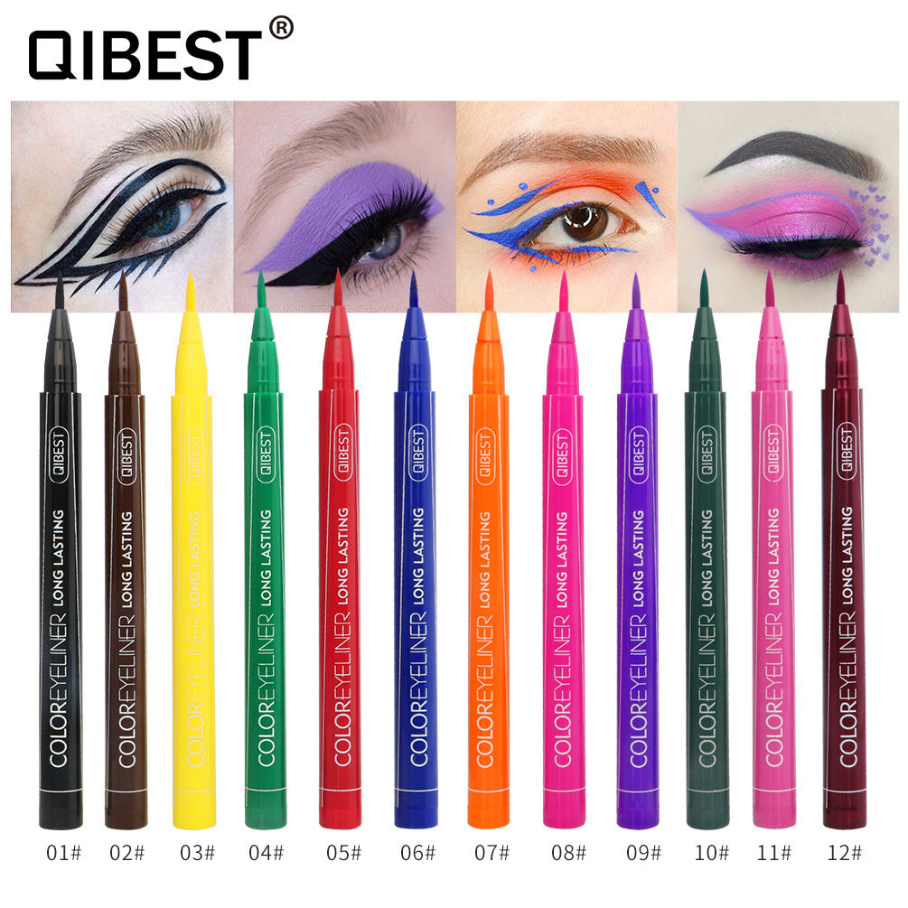 QIBEST Eyeliner Pen Coloré Étanche