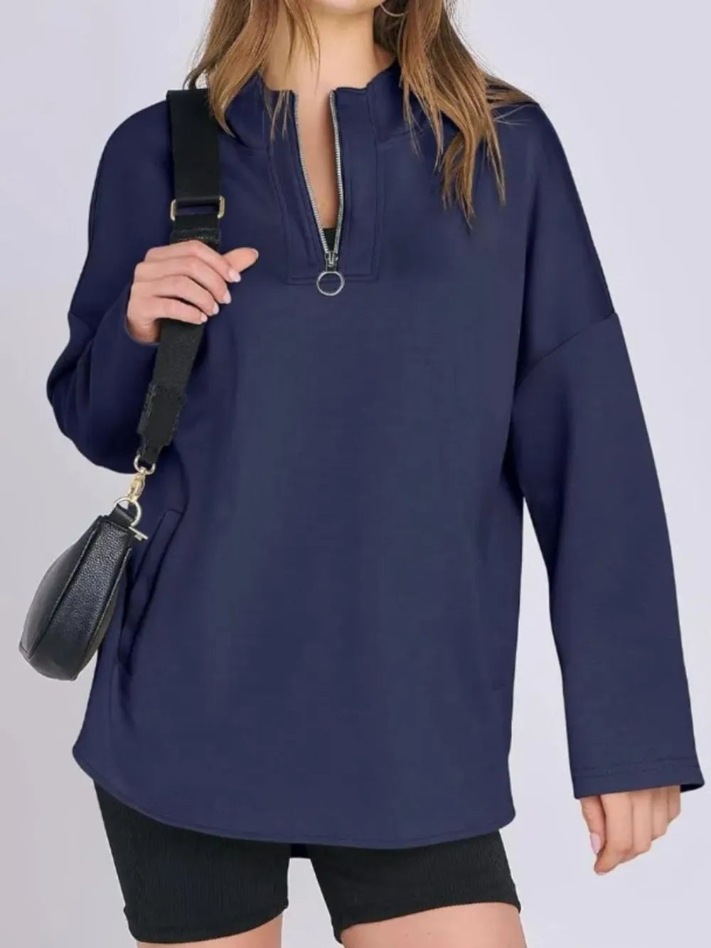Quarter Zip Long Sleeve Hoodie - Korvel
