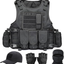 Tactical Vest for Men, Airsoft Vest, Black Molle Vest and Cap Protective Equipment, Tactical Airsoft Gear - Korvel