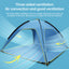 Quick-open beach tent, sun shelter, light shade for outdoor camping, 3-vented, spacious design - Korvel