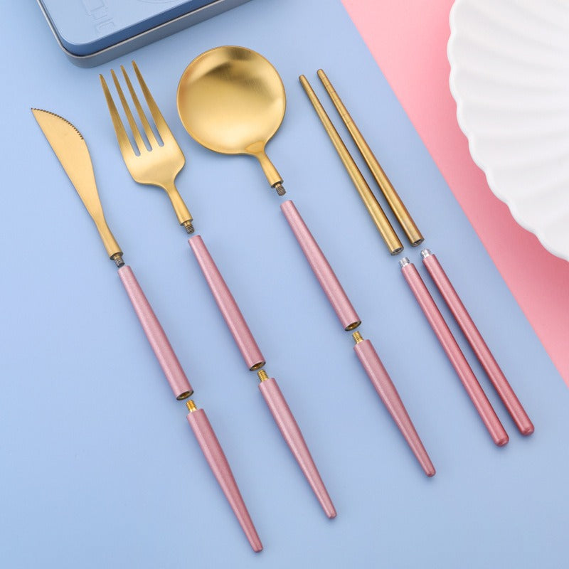 Premium 304 Stainless Steel Portable Flatware Set
