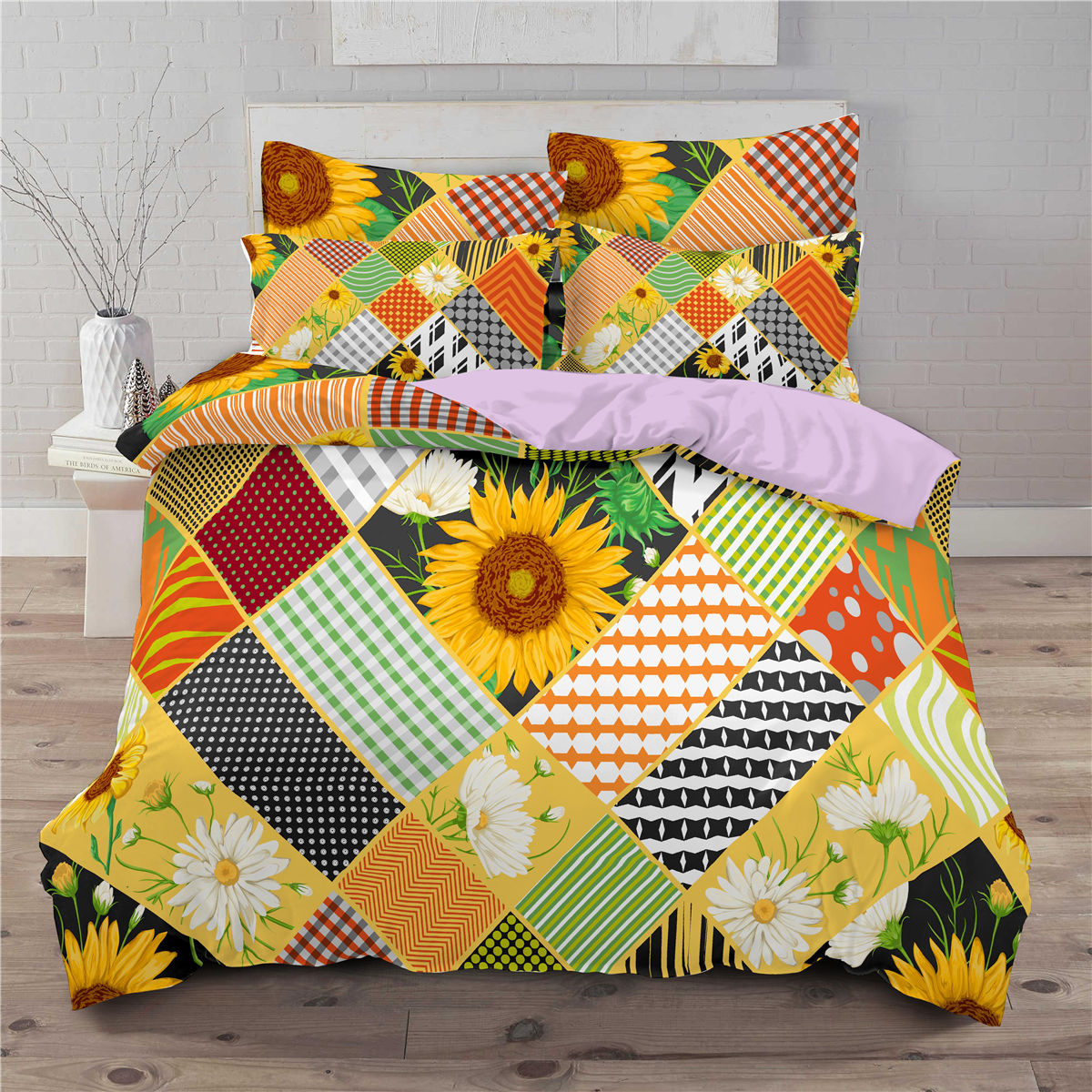 Sunflower Pattern 3-Piece Bedding Set