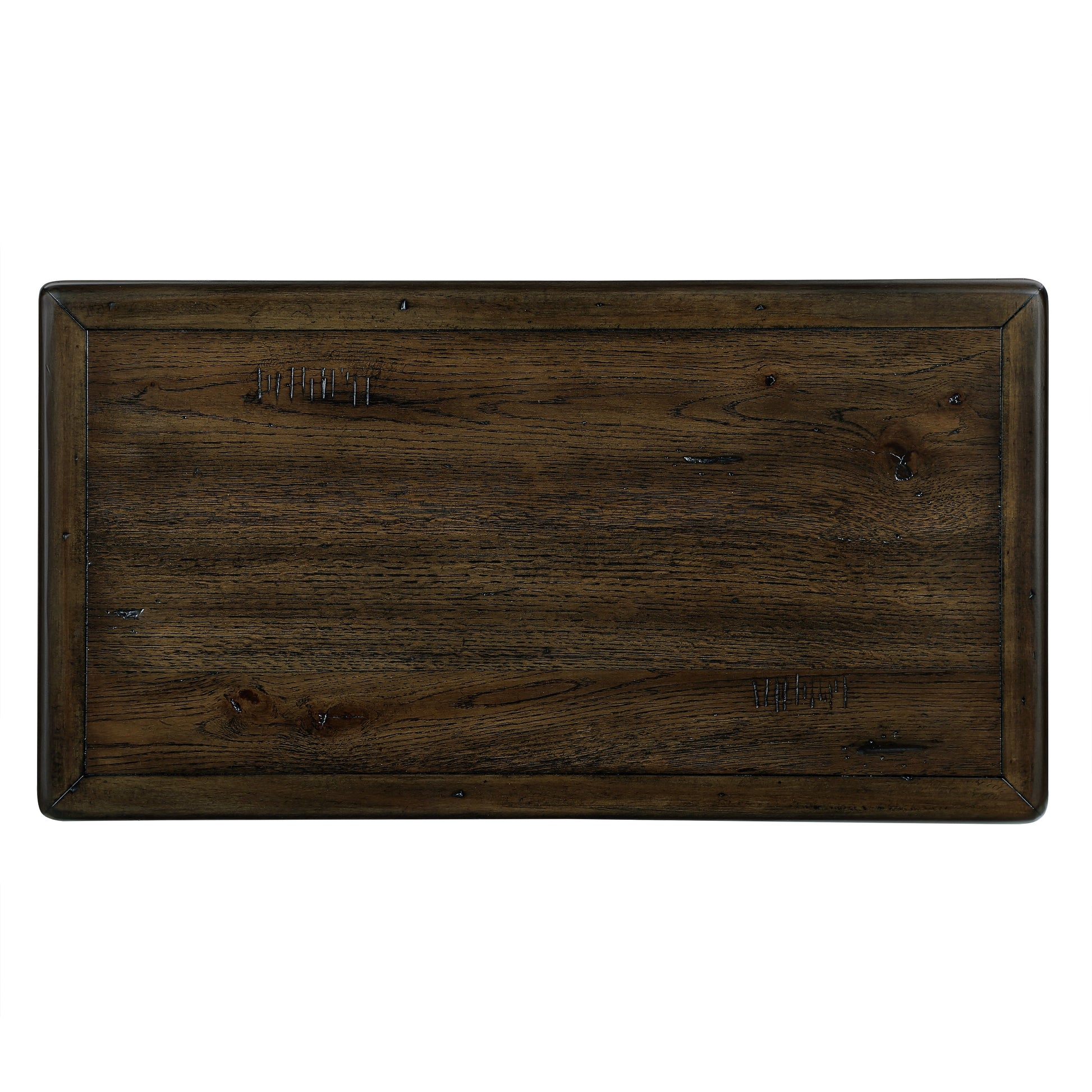 Solid wood end table, rectangular 23.6 inch narrow edge table with drawers, vintage bedside table, Espresso - Korvel