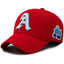 Fashion Gothic Letter A Side Whale Embroidery Baseball Caps Spring and Autumn Outdoor Adjustable Casual Hats Sunscreen Hat - Korvel