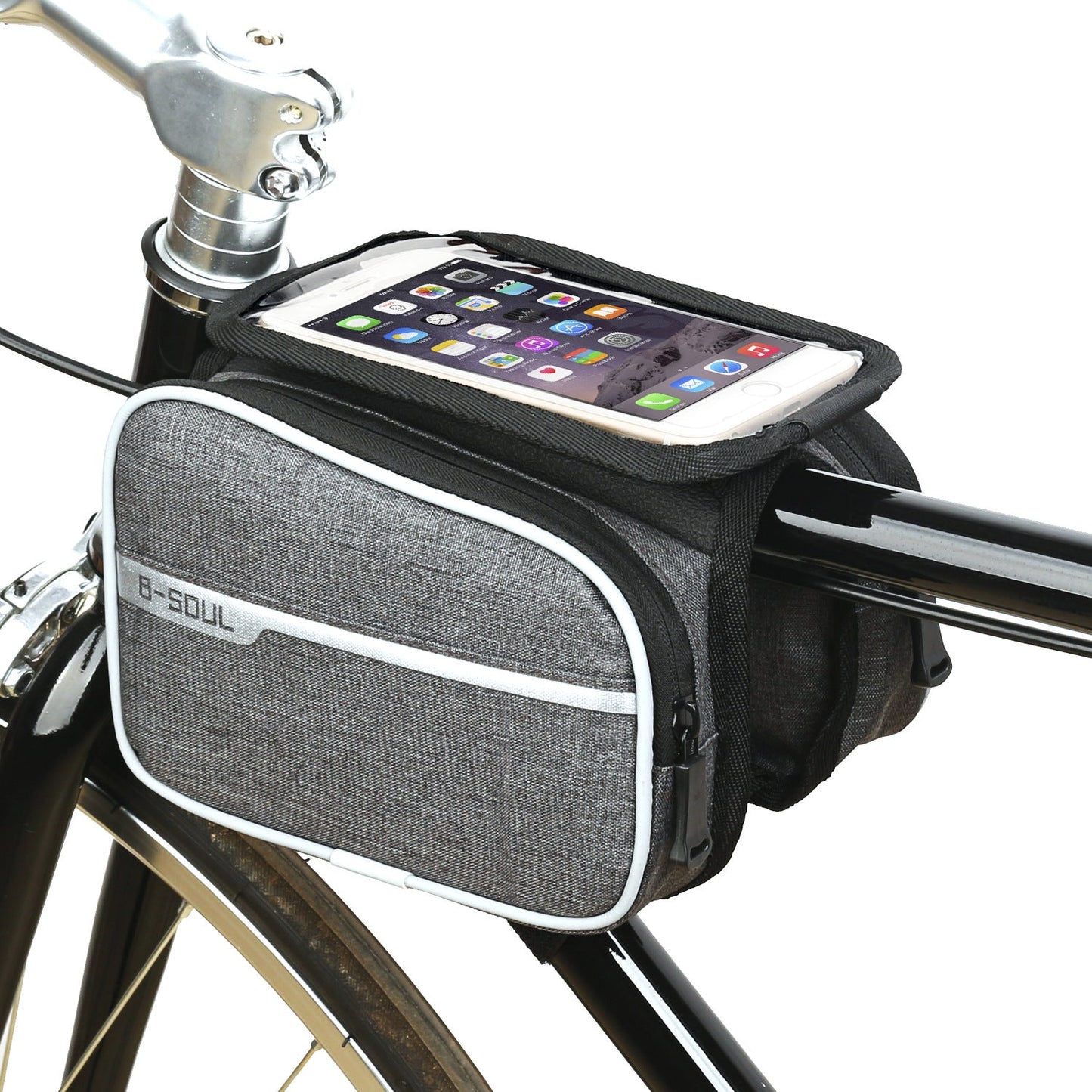 B-SOUL Bicycle Bag Front Beam Bag Mountain Bike Bag Touch Screen Mobile Phone Bag Upper Tube Bag Riding Equipment Accessories - Korvel