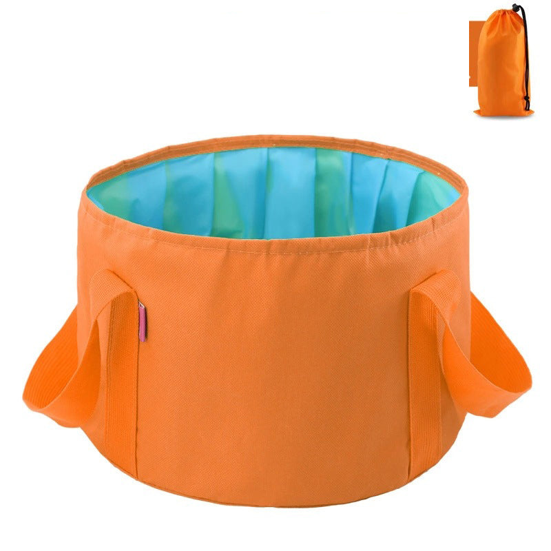 Multi-Purpose Outdoor Travel Portable Folding Bucket Foot Bucket Washbasin Camping Bucket Enlarged - Korvel