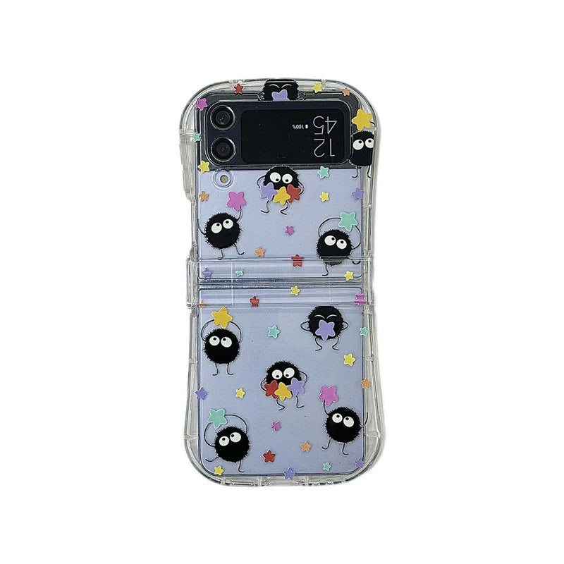 Cute Coal Ball Slim Waist Foldable Phone Case for Samsung Galaxy Z Flip 4/5/6/7 - Korvel