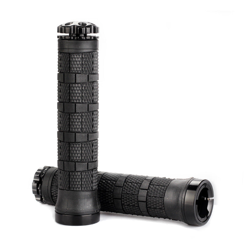 Mountain Bike Rubber Handle Aluminum Alloy Integrated Plug Lock Handle Riding Equipment Accessories - Korvel