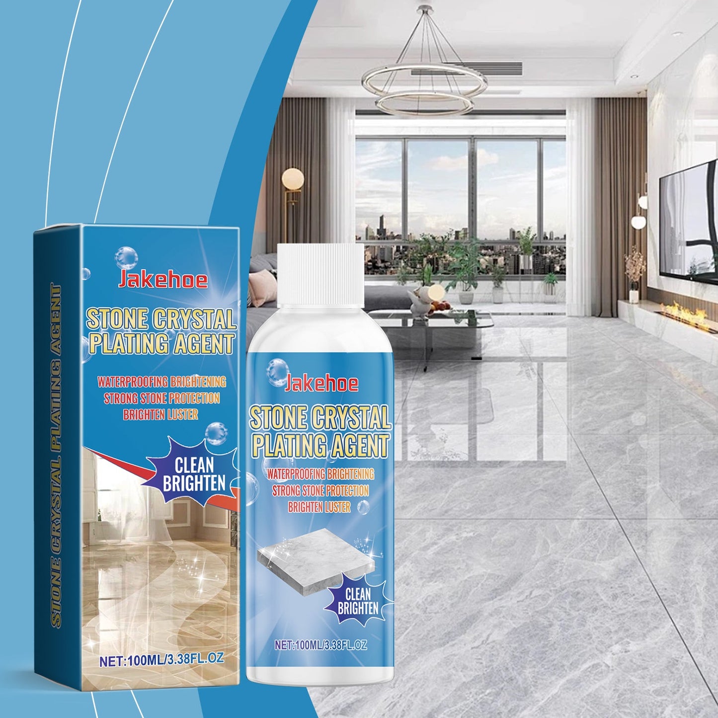 Marble Cleaning Polish Kitchen Tile Countertop Scratch Repair Cleaner Stone Crystal Plating Agent - Korvel