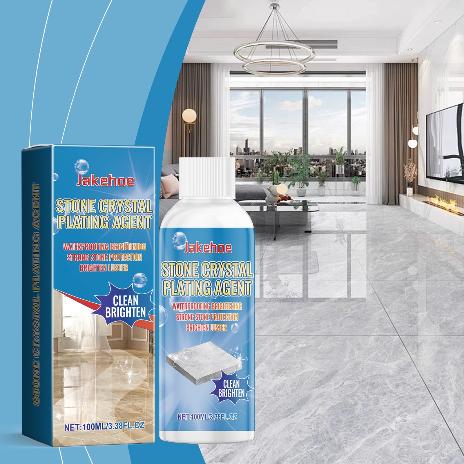 Marble Cleaning Polish Kitchen Tile Countertop Scratch Repair Cleaner Stone Crystal Plating Agent - Korvel