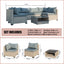 7-Piece Patio Furniture Set, All-Weather Boho Outdoor Conversation Set Sectional Sofa with Water Resistant Grey Thick Cushions - Korvel