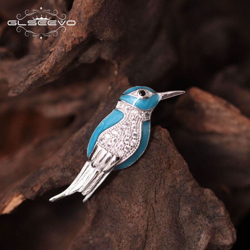 GLSEEVO Animal Brooches Luxury For Girls Daughter Gifts Cute Bird Brooch Broches De Mulheres De Luxo Handmade Jewelry GO0006 - Korvel
